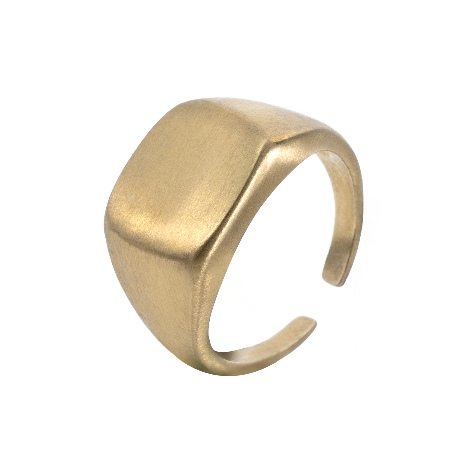 Brass Square Signet Rings